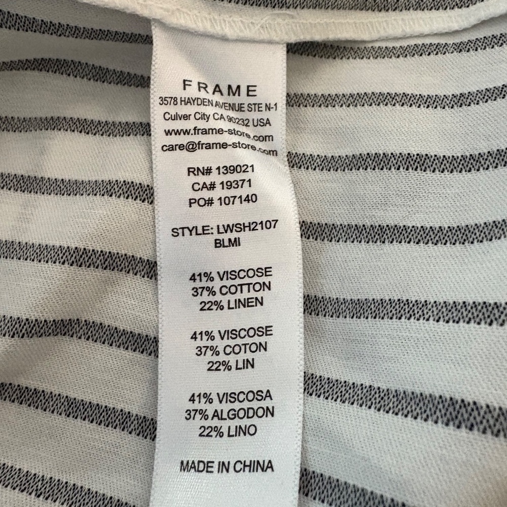Frame Sheila Striped Pocket Shirt Size XS - Picture 8 of 8